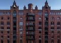 Famous views of the Speicherstadt Warehouse District in Hamburg, Germany