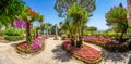 Famous Villa Rufolo gardens in Ravello at Amalfi Coast, Italy Royalty Free Stock Photo