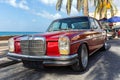 Famous vintage car Mercedes-Benz 280E on the street