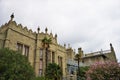 Famous Vorontsov Palace. Courtyard. Crimea. Cloudy summer day