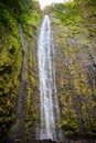 Waimoku Falls, waterfall of the Pipiwai Trail, Maui, Hawaii Royalty Free Stock Photo