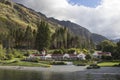 Famous Walter Peak High Country Farm in Queenstown, New Zealand Royalty Free Stock Photo