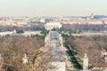 Famous Washington DC Skyline. Panoramic View of the Capital of the United States of America Royalty Free Stock Photo