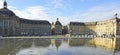 The water mirror on Place de la Bourse in Bordeaux, Gironde, France Royalty Free Stock Photo
