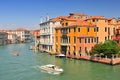 Famous water street Grand Canal in Venice Italy