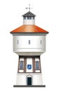 The historic water tower of Langeoog Island, Germany