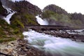 Famous waterfall Lotefossen Royalty Free Stock Photo