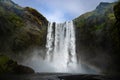 Famous waterfall Skogafoss at the south side of Iceland Royalty Free Stock Photo