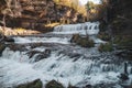 Famous waterfall in Willow River State Park in Hudson Wisconsin