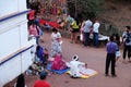 Famous weekly flea market in Anjuna, Goa, India Royalty Free Stock Photo