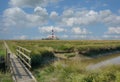 Famous Westerhever Lighthouse,North Frisia,Germany Royalty Free Stock Photo