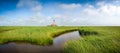 Famous Westerheversand lighthouse at North Sea, Schleswig-Holstein, Germany Royalty Free Stock Photo