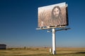 The famous Wheat Jesus billboard, located on Interstate 70, a roadside attraction in rural