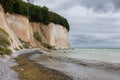 Famous white chalk cliffs in Jasmund national park on the german Rugen island Royalty Free Stock Photo