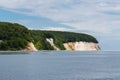Famous white chalk cliffs in Jasmund national park on the german Rugen island Royalty Free Stock Photo