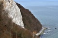 Famous white cliffs in Jasmund National Park Royalty Free Stock Photo