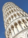 Famous white leaning tower of Pisa Royalty Free Stock Photo