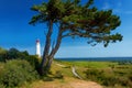 Famous white lighthouse close to Kloster