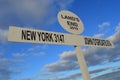 The sign post at Land`s End, Cornwall, England Royalty Free Stock Photo