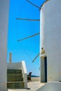 Famous windmill in Oia, Santorini Royalty Free Stock Photo