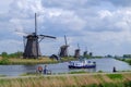 Famous windmill park Kinderdijk in Holland, Netherlands