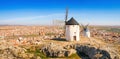 Famous windmills of Consuegra, Castile-La Mancha, Spain Royalty Free Stock Photo