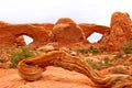 Famous Windows arch in the Arches National park, Utah Royalty Free Stock Photo