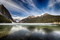 Famous wonderful Lake Louise landscape, Banff National Park, Alberta, Canada Royalty Free Stock Photo