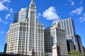 Famous Wrigley Clock Tower, Chicago Royalty Free Stock Photo