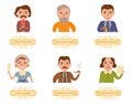 Famous writers. Vector. Cartoon. Royalty Free Stock Photo