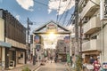 The famous Yuyakedandan stairs which means Dusk Steps at Nishi-Nippori in Tokyo. The landscape overlooking Yanaka Ginza from the Royalty Free Stock Photo