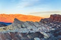 Famous Zabriskie Point at sunset in Death Valley National Park.California.USA Royalty Free Stock Photo