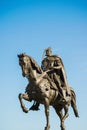 Famouse historical albanian monument of Gjergj Kastrioti - Skanderbeg Royalty Free Stock Photo