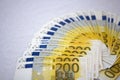 Fan of 200 euro notes Royalty Free Stock Photo