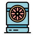 Fan air purifier icon color outline vector Royalty Free Stock Photo