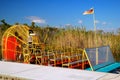 Fan Boat docked in the Florida Everglades Royalty Free Stock Photo