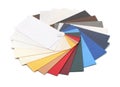 Fan of cardstock paper samples Royalty Free Stock Photo