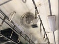 Fan on the ceiling train