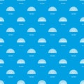Fan chart pattern vector seamless blue Royalty Free Stock Photo
