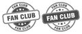 Fan club stamp. fan club label. round grunge sign