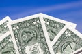 fan dollars, sky Royalty Free Stock Photo