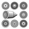 Fan engines set Royalty Free Stock Photo