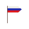 fan flag illustration. Element of fans accessory for mobile concept and web apps. Colored in Russian national flag fan flag flat