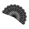 Fan flamenco accesory icon Royalty Free Stock Photo