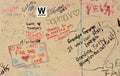 Fan Graffiti on a Wall at Wrigley Field after 2016 World Series Win Royalty Free Stock Photo