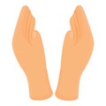 Fan hand clap icon cartoon vector. Crowd applause