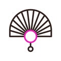 Fan icon duocolor pink black colour chinese new year symbol perfect Royalty Free Stock Photo