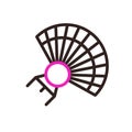 Fan icon duocolor pink black colour chinese new year symbol perfect Royalty Free Stock Photo