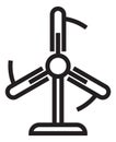 Fan icon. Electric table ventilator. Air conditioning device