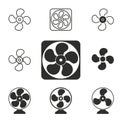 Fan icon set.